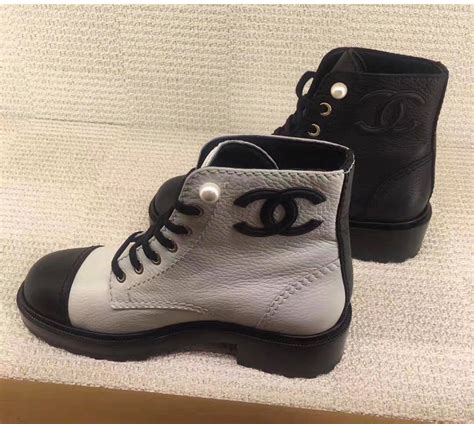 chanel pvc boots|Chanel black canvas heel boots.